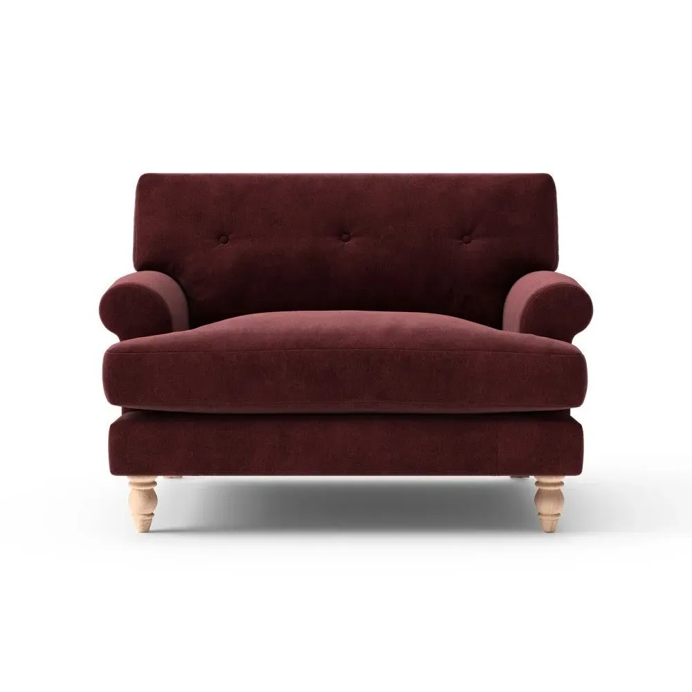 Love Seat - Dark Rosehip, Velvet