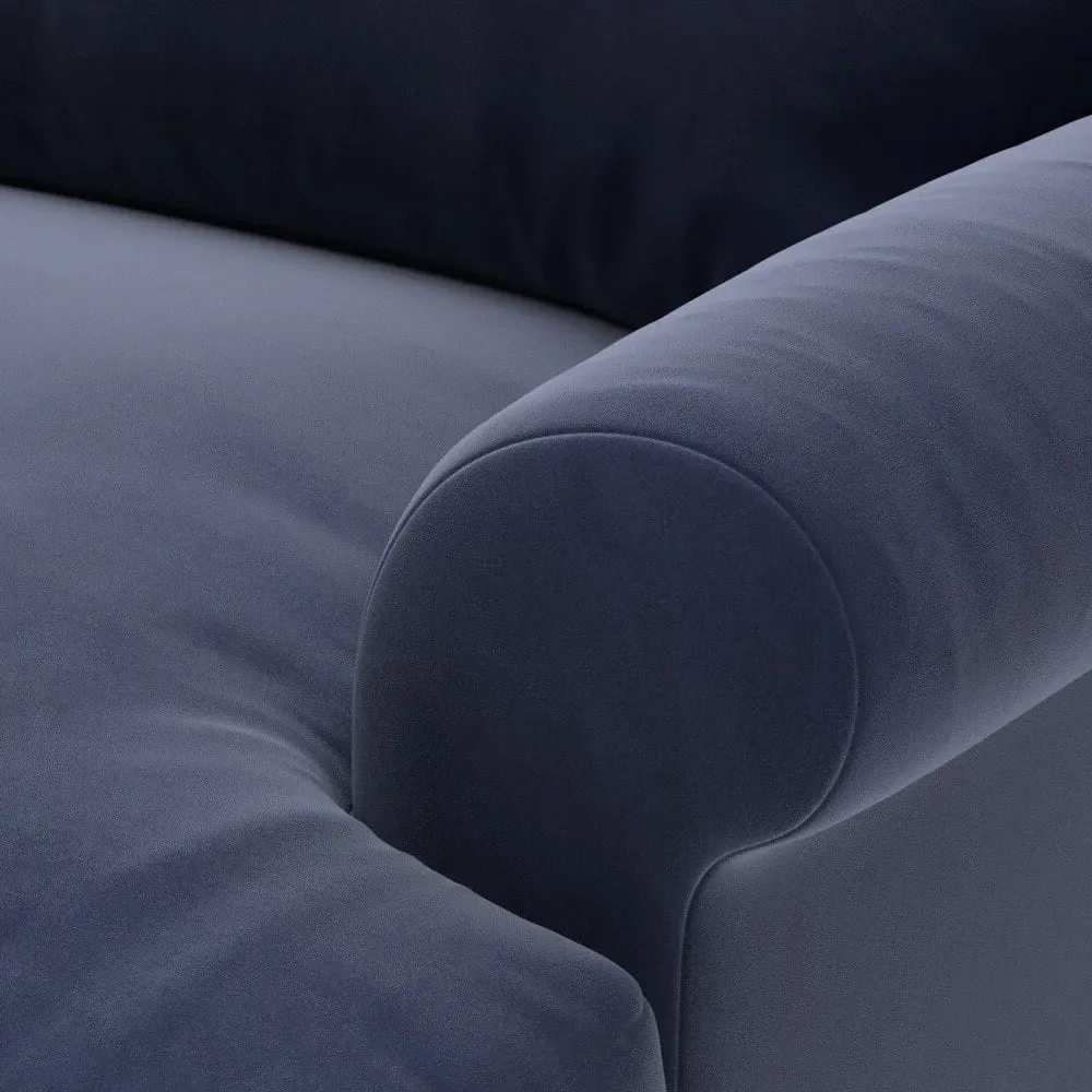 Love Seat - Deep Blue, Velvet