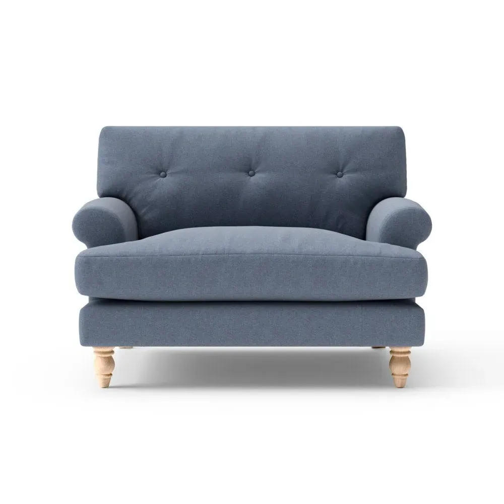 Love Seat - Indigo, House Linen Mix