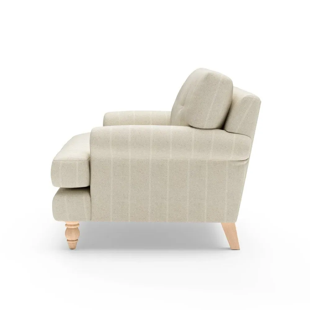 Love Seat - Natural, Compton Stripe