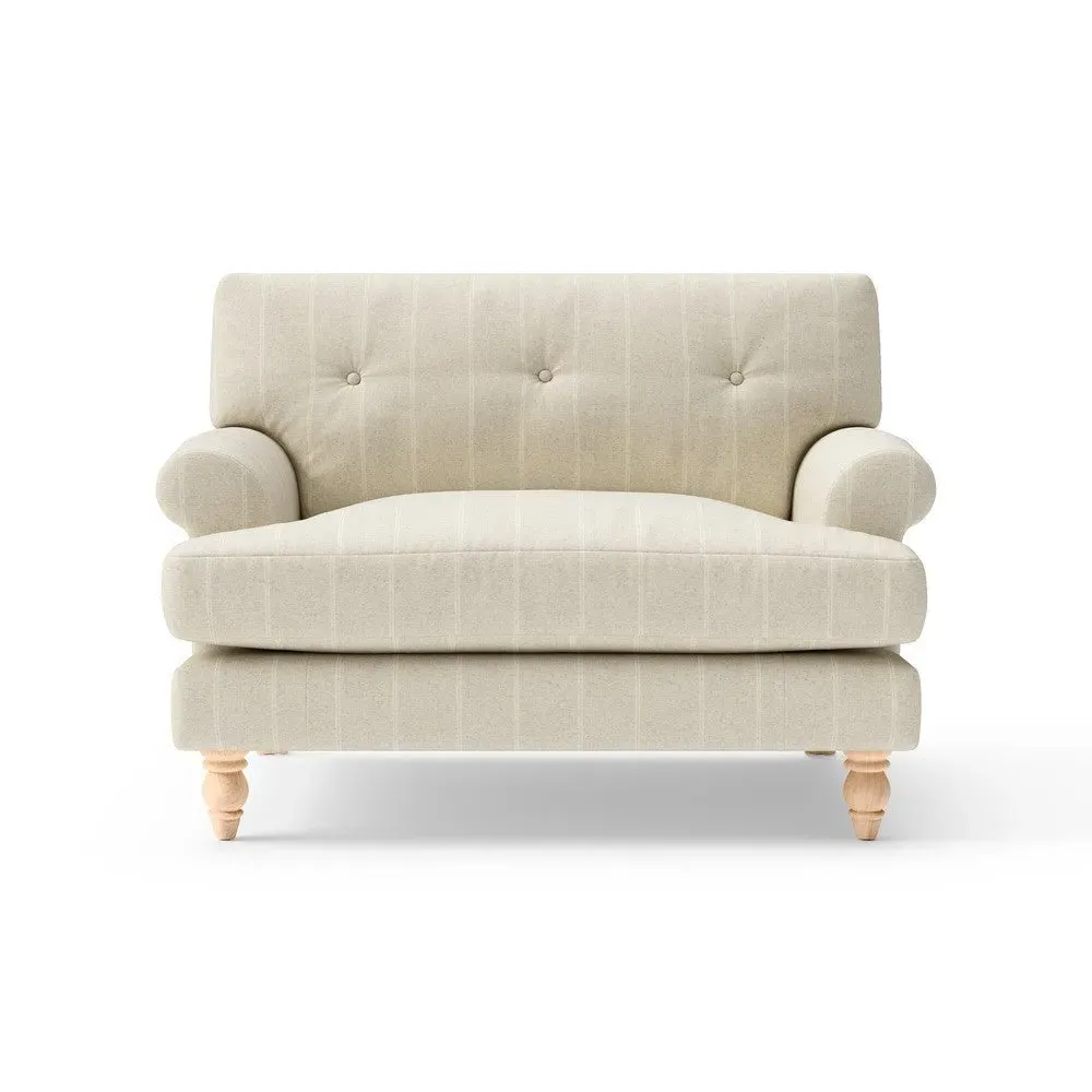 Love Seat - Natural, Compton Stripe