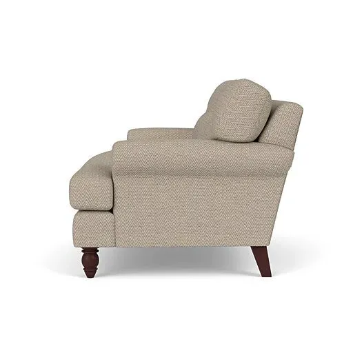 Love Seat - Natural, Herringbone Weave