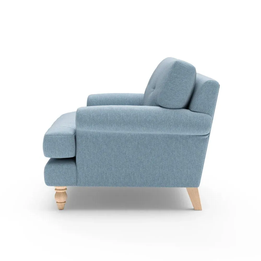 Love Seat with Button Back - Teal