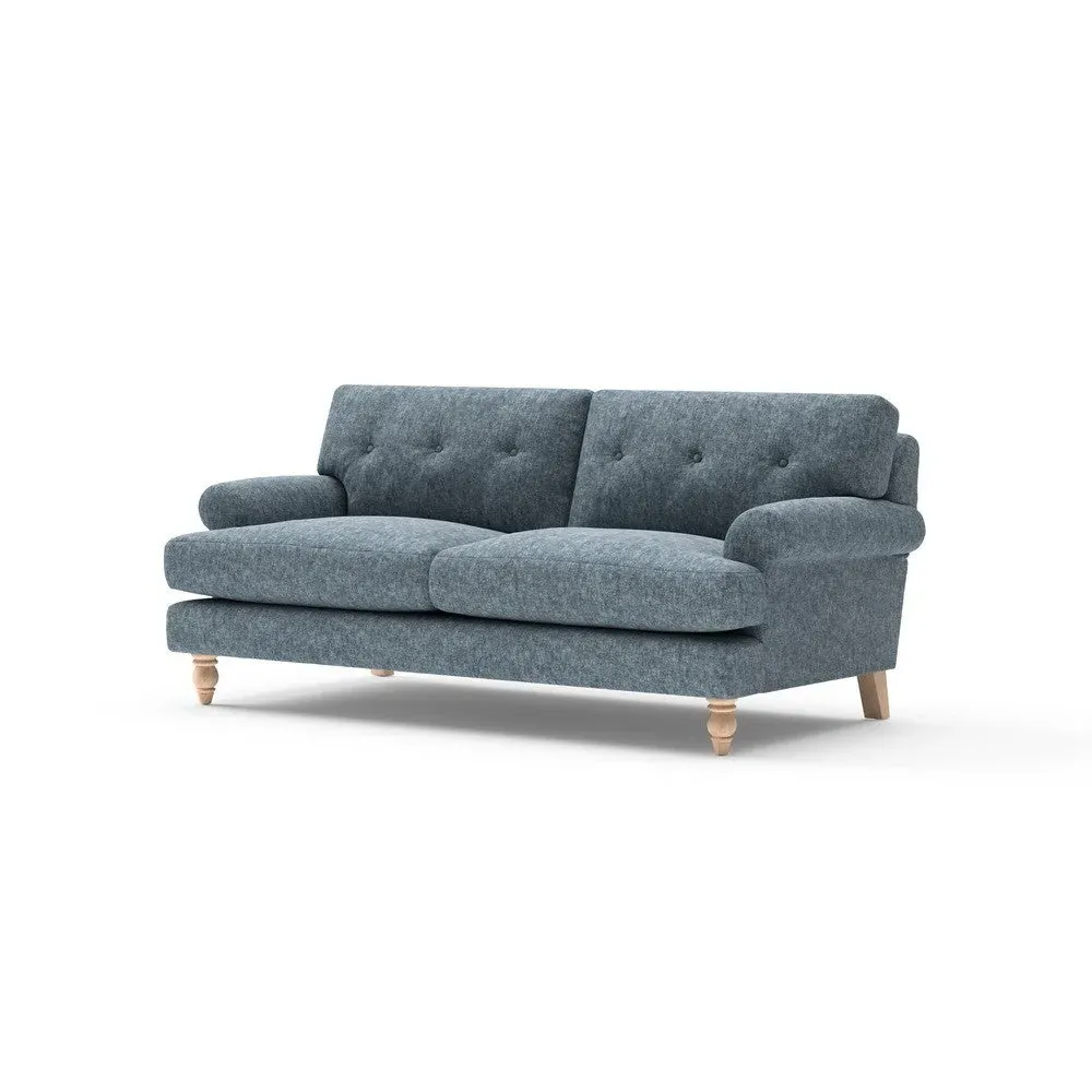 Talbot 3-Seater Sofa - Mid Blue, Aquaclean Oxford