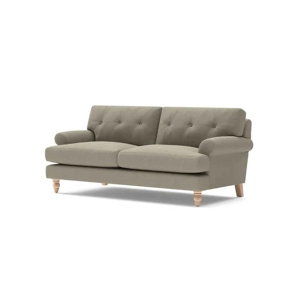 Talbot 3-Seater Sofa - Mid Grey, House Linen Mix