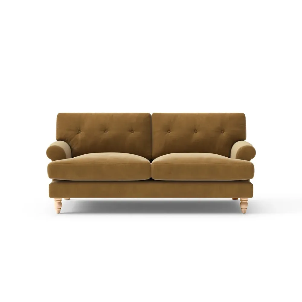 Talbot 3-Seater Sofa - Mustard, Matt Velvet