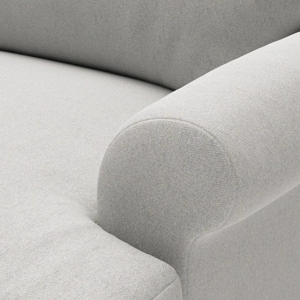 Talbot 3-Seater Sofa with Button Back - Light Grey, Cotton