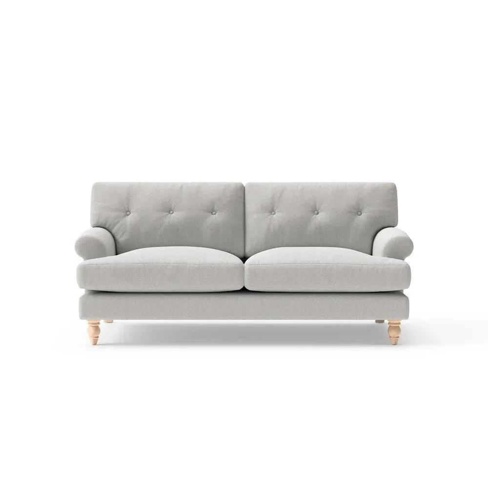 Talbot 3-Seater Sofa with Button Back - Light Grey, Cotton image