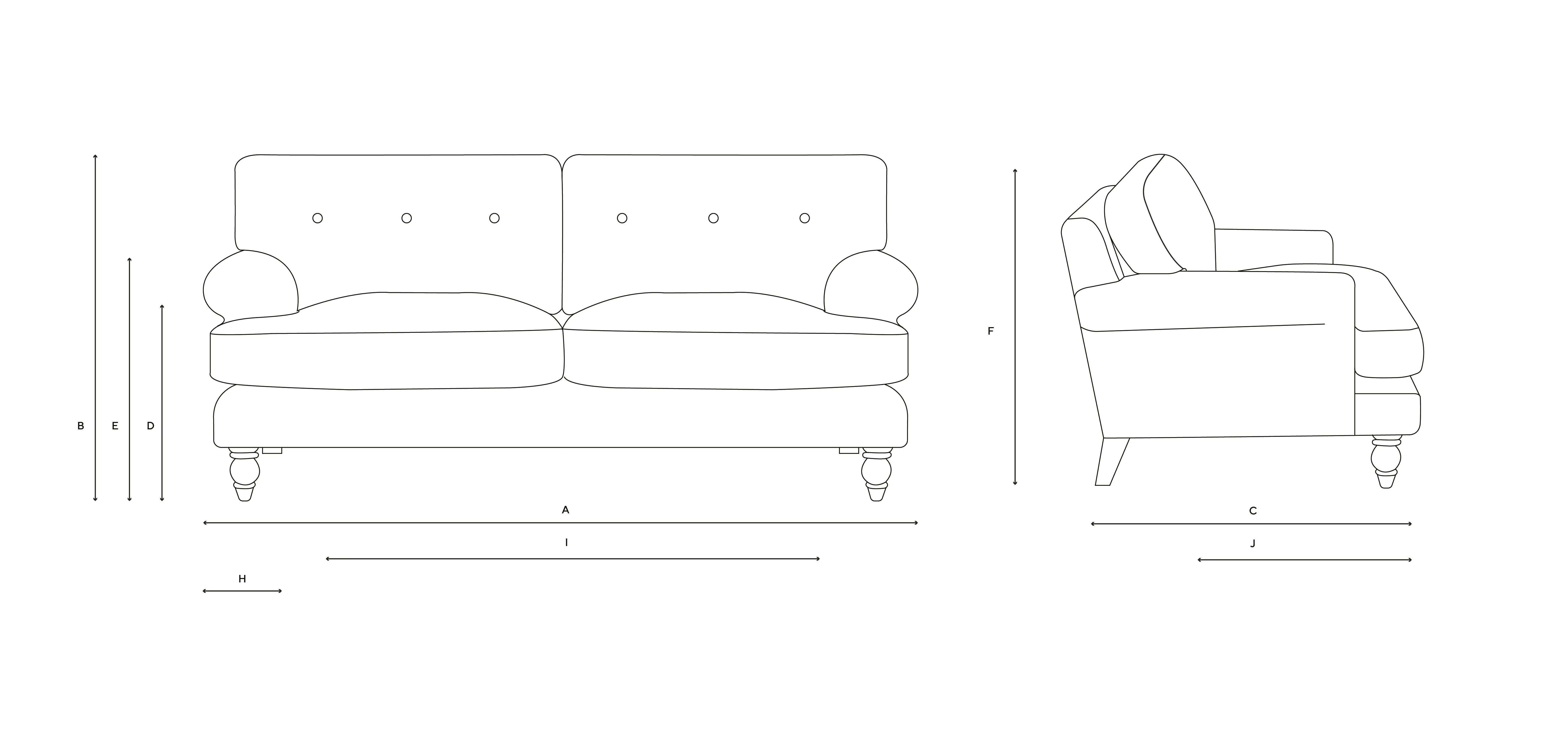 Talbot 4-Seater Sofa - Bark, Chunky Cotton