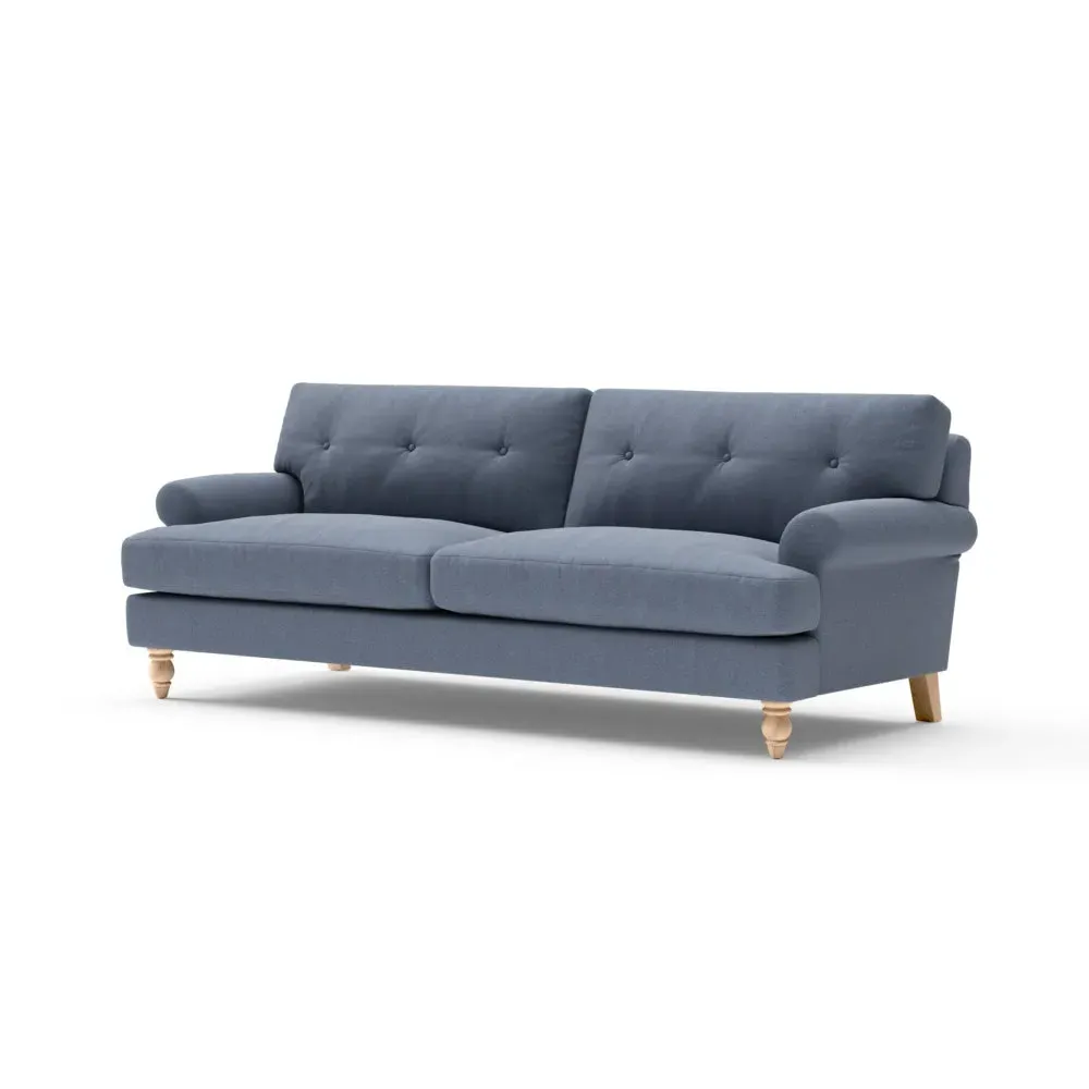 Talbot 4-Seater Sofa - Indigo, House Linen Mix