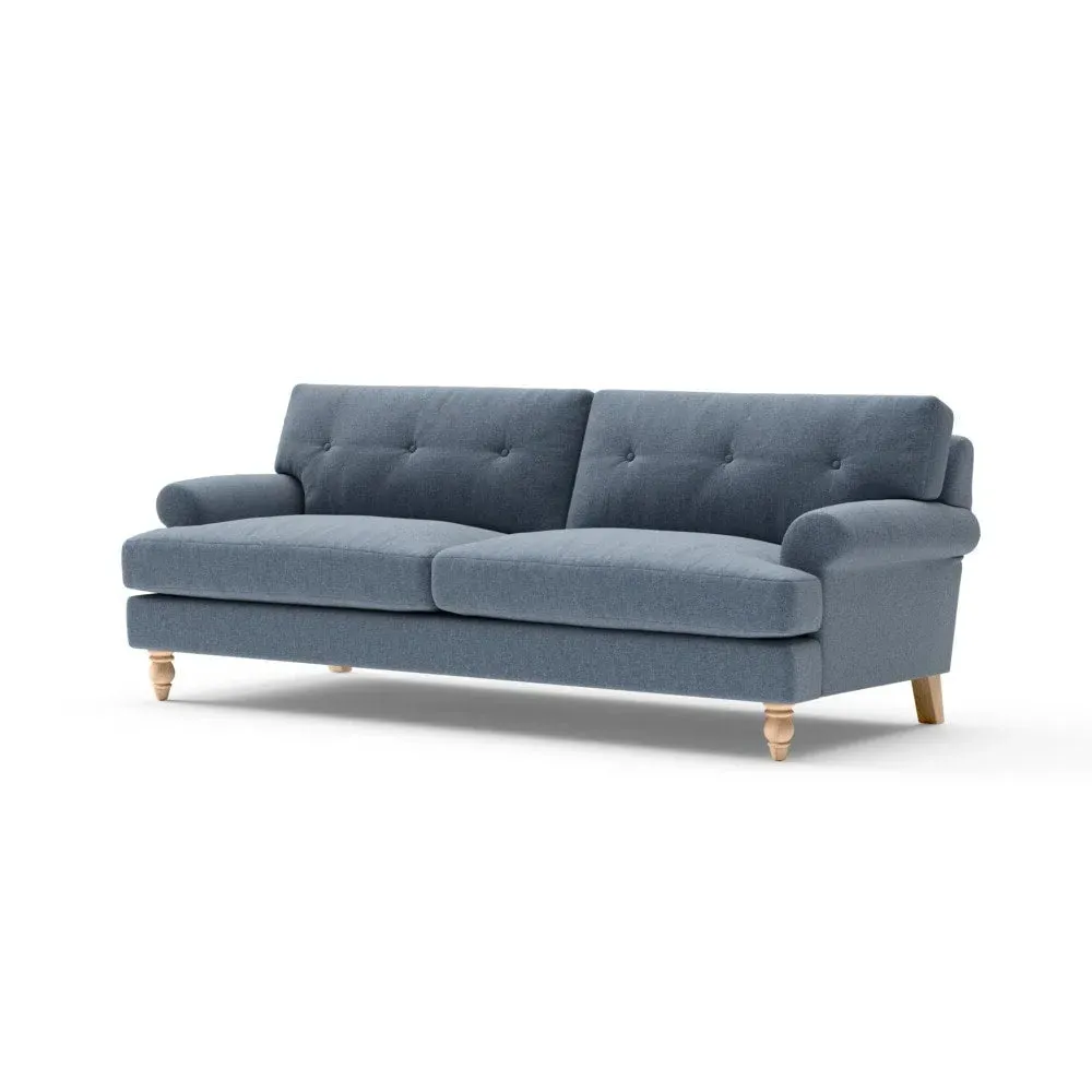 Talbot 4-Seater Sofa - Indigo, Rustic Weave