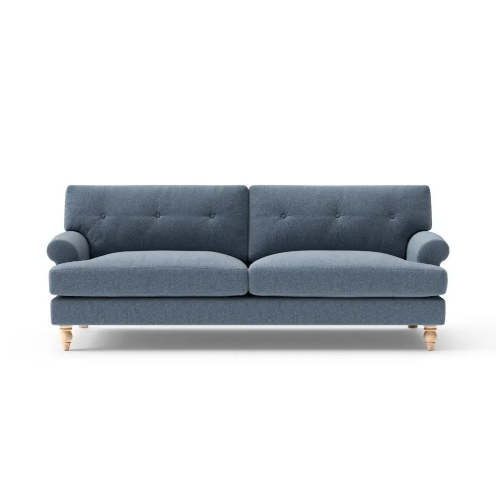 Talbot 4-Seater Sofa - Indigo, Rustic Weave