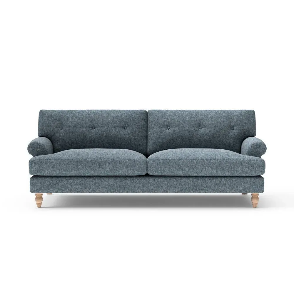 Talbot 4-Seater Sofa - Mid Blue, Aquaclean Oxford
