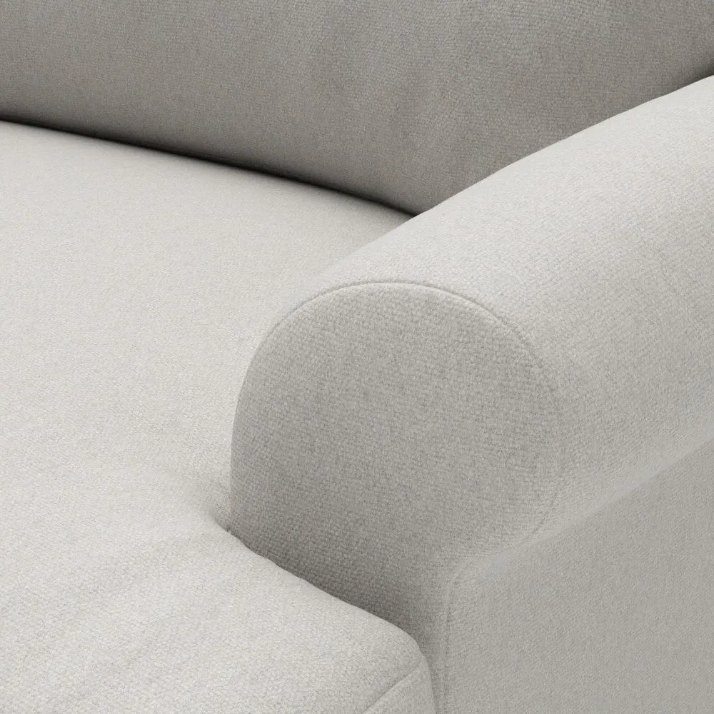 Talbot 4-Seater Sofa - Mid Grey, Chunky Cotton