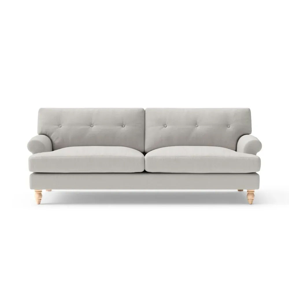Talbot 4-Seater Sofa - Mid Grey, Chunky Cotton