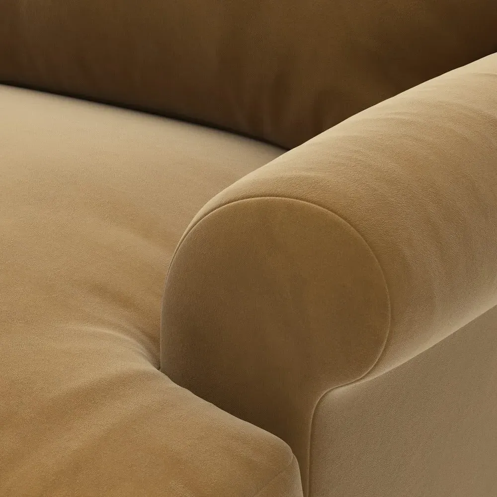 Talbot 4-Seater Sofa - Mustard, Matt Velvet