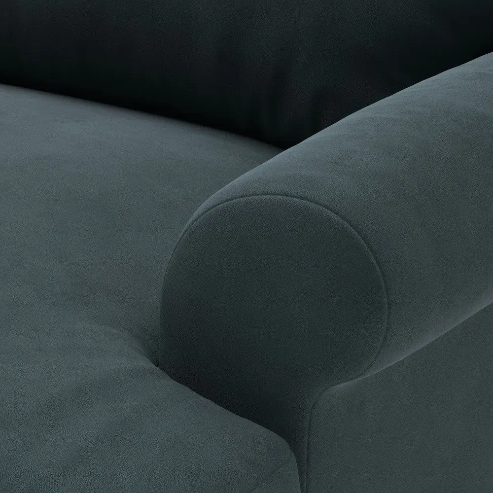 Talbot Armchair - Blue, Matt Velvet