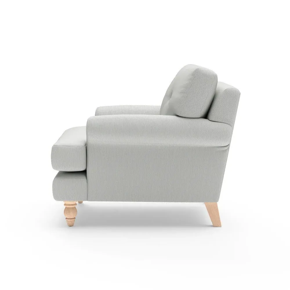 Talbot Armchair Broadway Stripe - Duck Egg