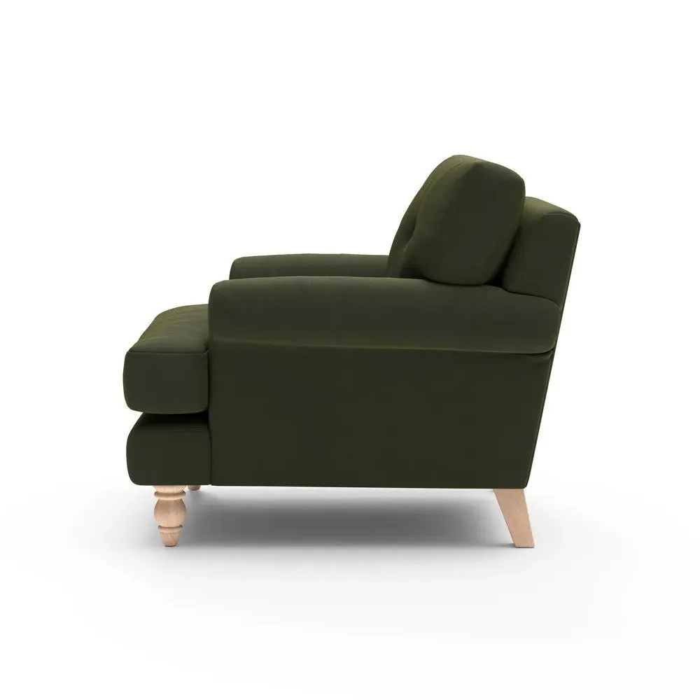 Talbot Armchair - Forest Green, Matt Velvet