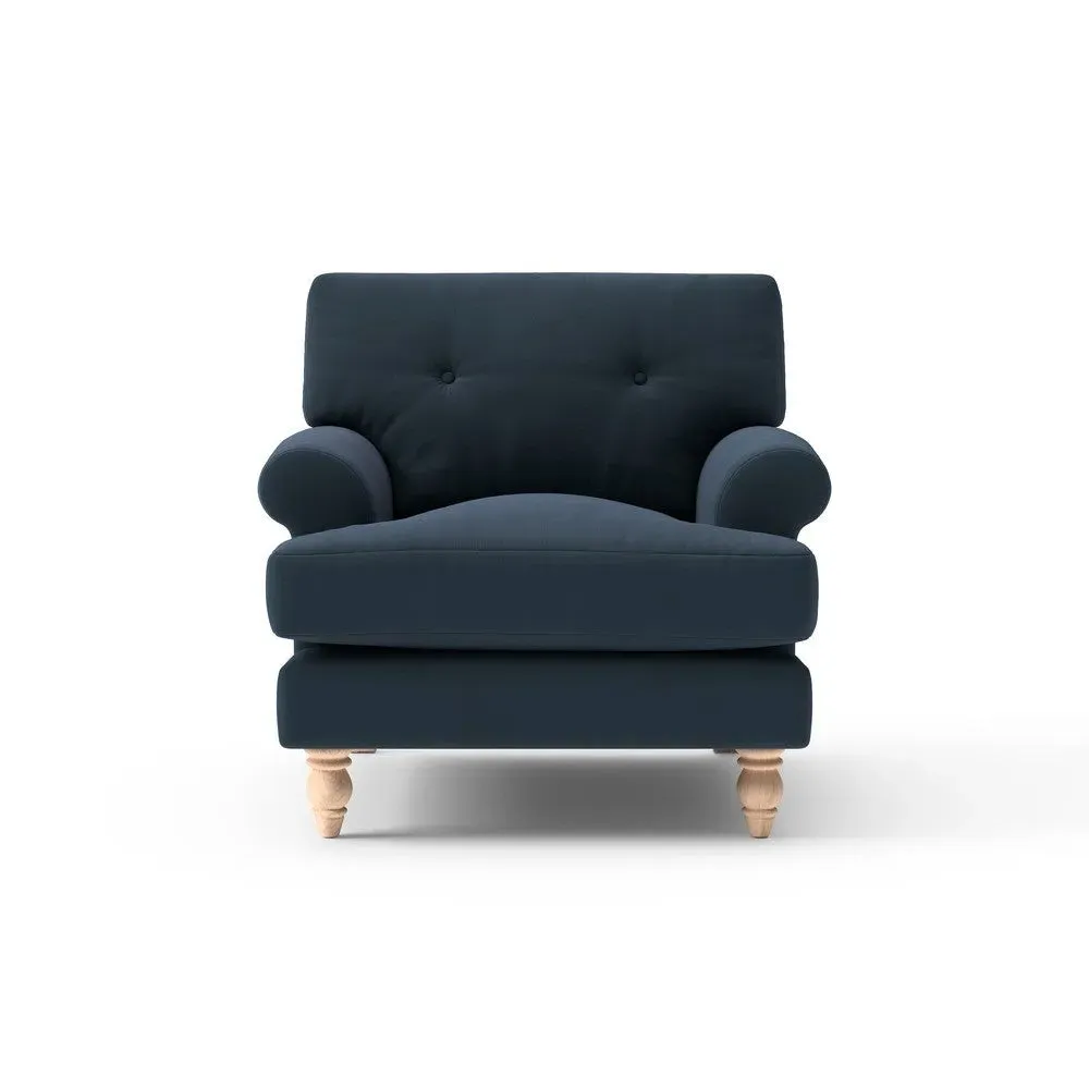 Talbot Armchair - Night Sky, Matt Velvet