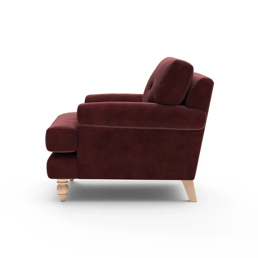 Talbot Armchair - Red, Matt Velvet