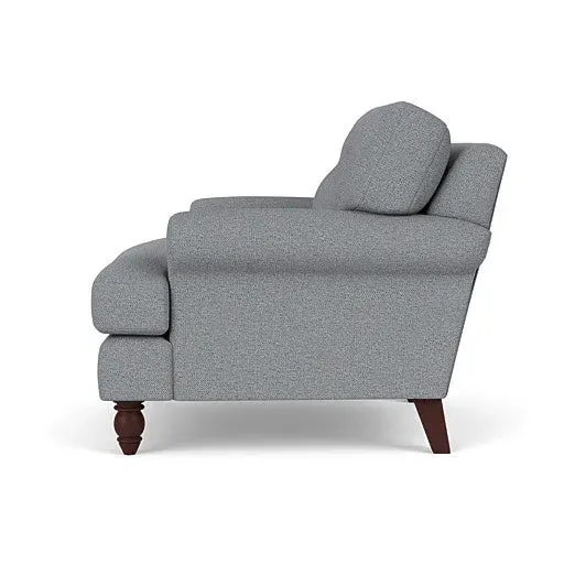 Talbot Armchair with Button Back - Blue Marl