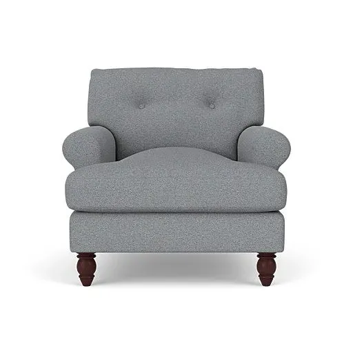 Talbot Armchair with Button Back - Blue Marl image