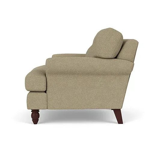 Talbot Armchair with Button Back - Green Marl