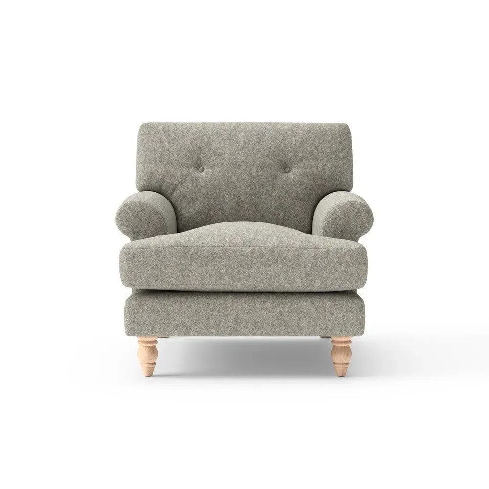 Talbot Armchair with Button Back - Lichen, Aquaclean Oxford image