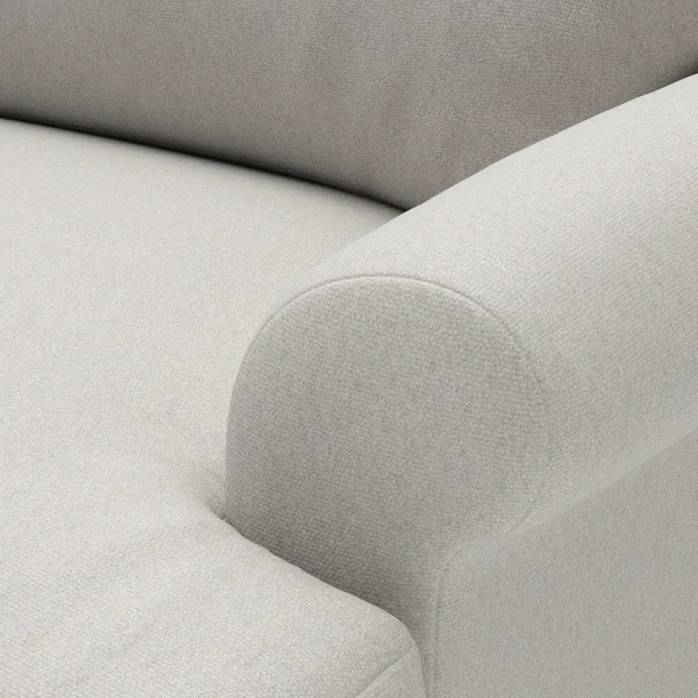 Talbot Armchair with Button Back - Mid Grey, Cotton