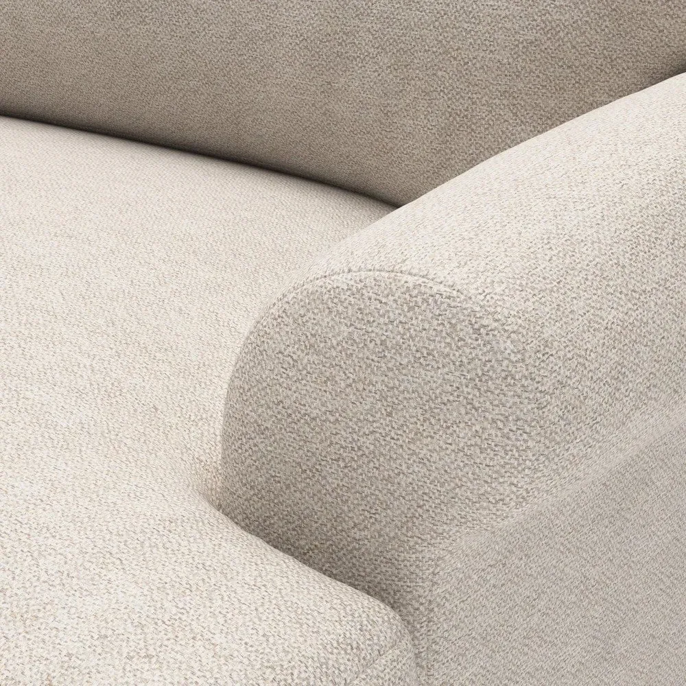 Talbot Armchair with Button Back - Natural, House Weave