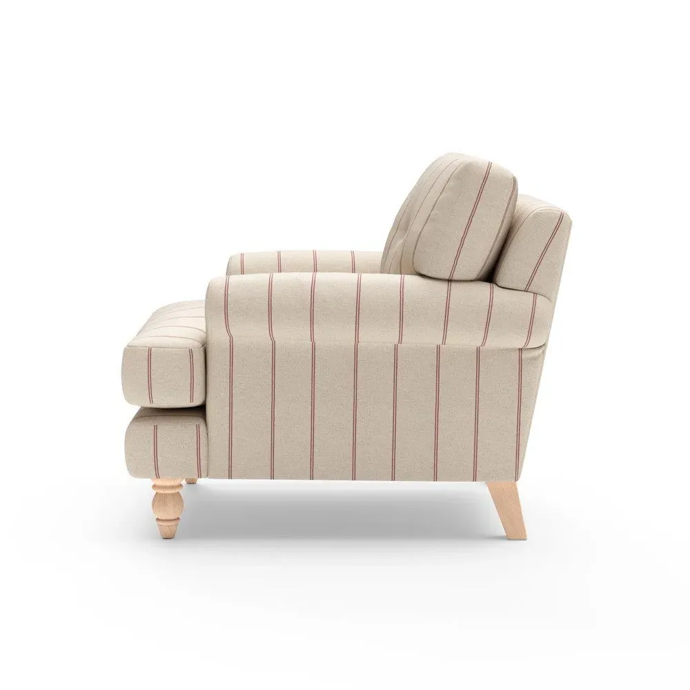 Talbot Armchair with Button Back - Raspberry