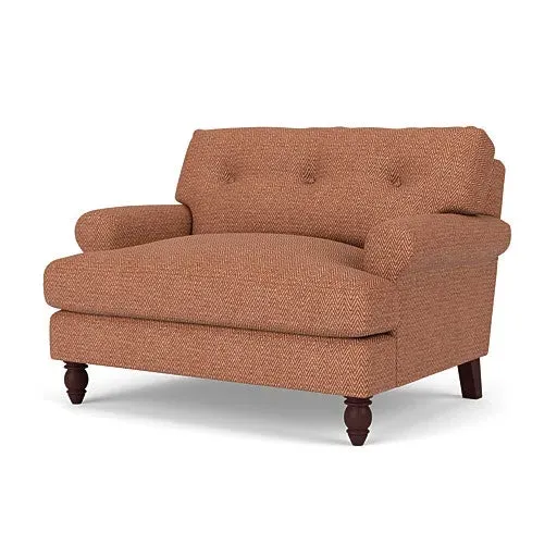 Talbot Love Seat - Brick, Herringbone Weave