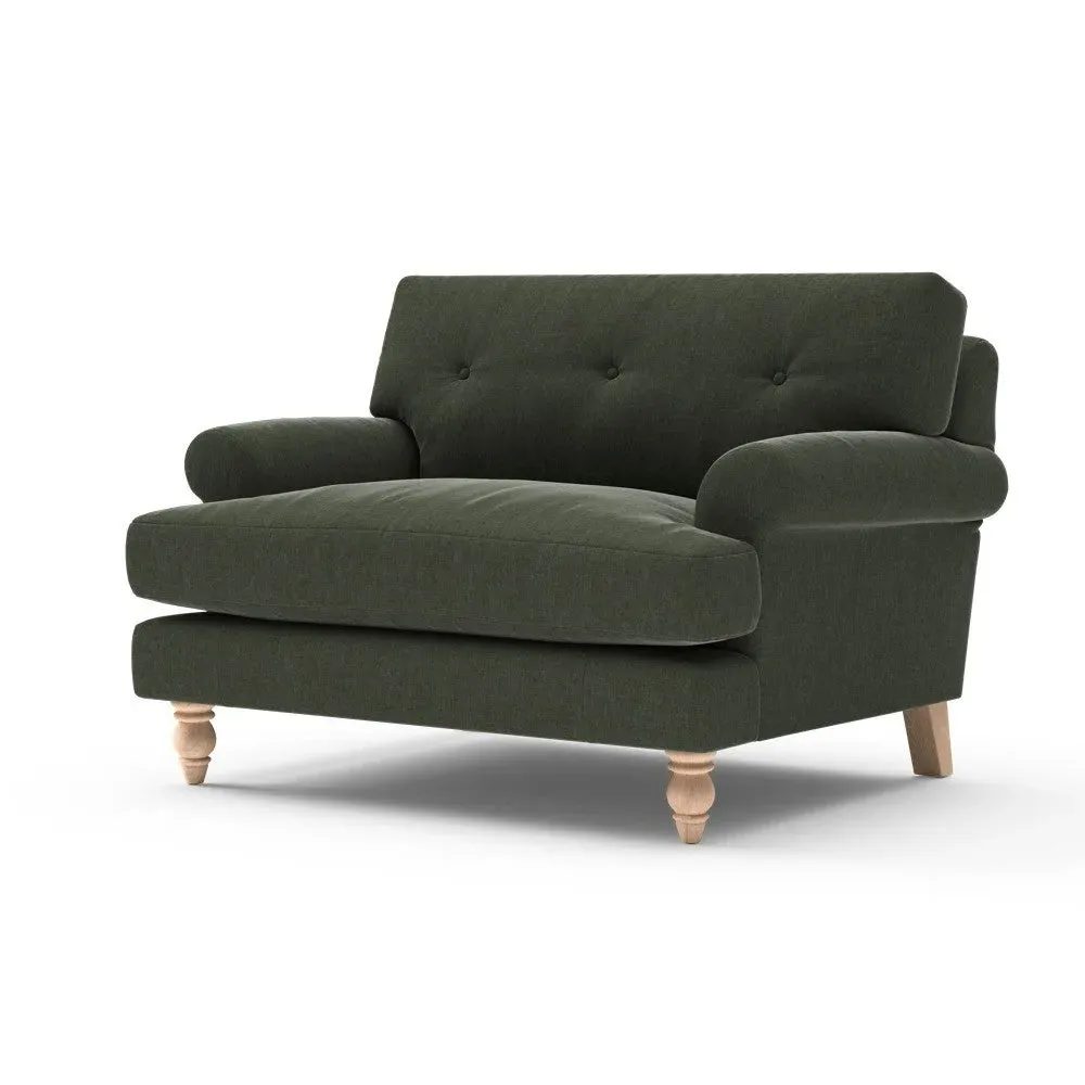 Talbot Love Seat - Moss, Eco Chenille
