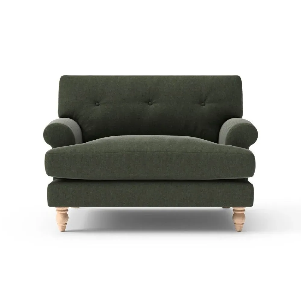 Talbot Love Seat - Moss, Eco Chenille