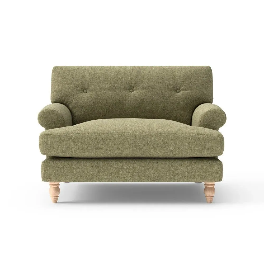 Talbot Love Seat - Sage Green, Aquaclean Oxford