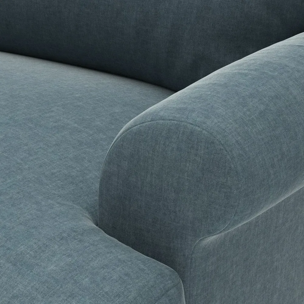 Talbot Love Seat - Teal, Eco Chenille