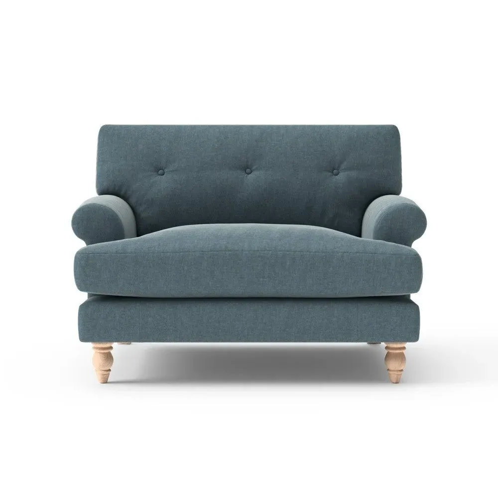 Talbot Love Seat - Teal, Eco Chenille