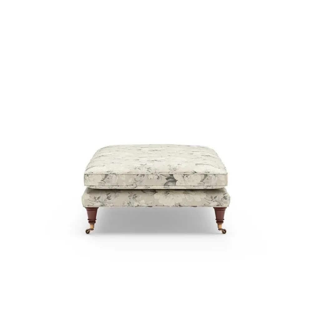 Clay Foot Stool Broadway Floral - Grey