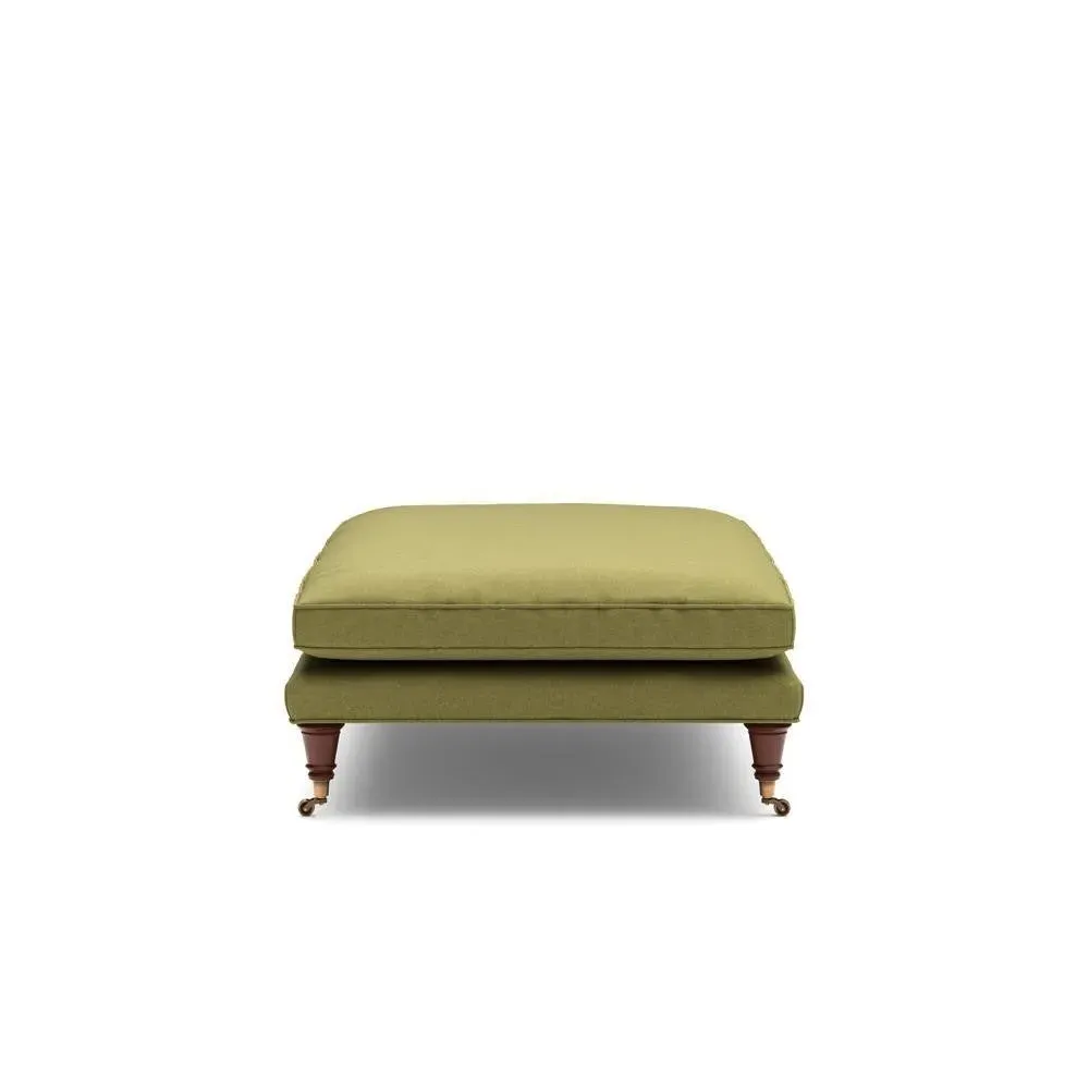 Foot Stool - Apple Green, House Linen Mix