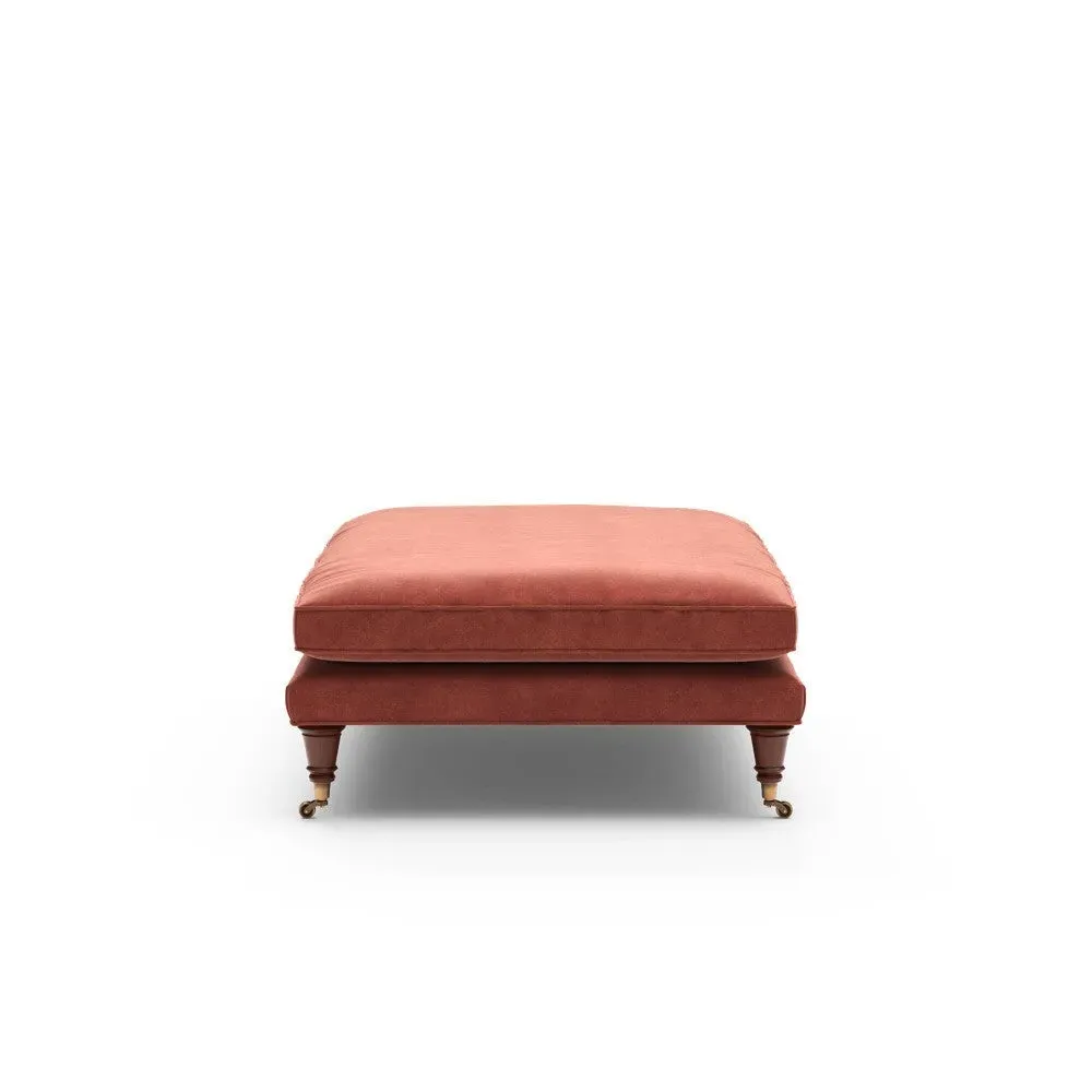 Foot Stool - Brick, Matt Velvet