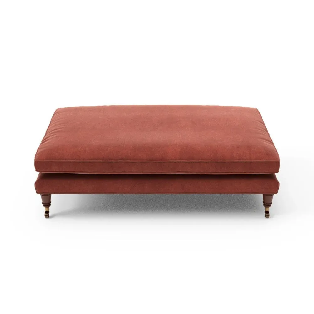 Foot Stool - Brick, Matt Velvet