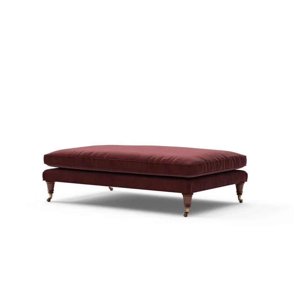 Foot Stool - Dark Rosehip, Matt Velvet