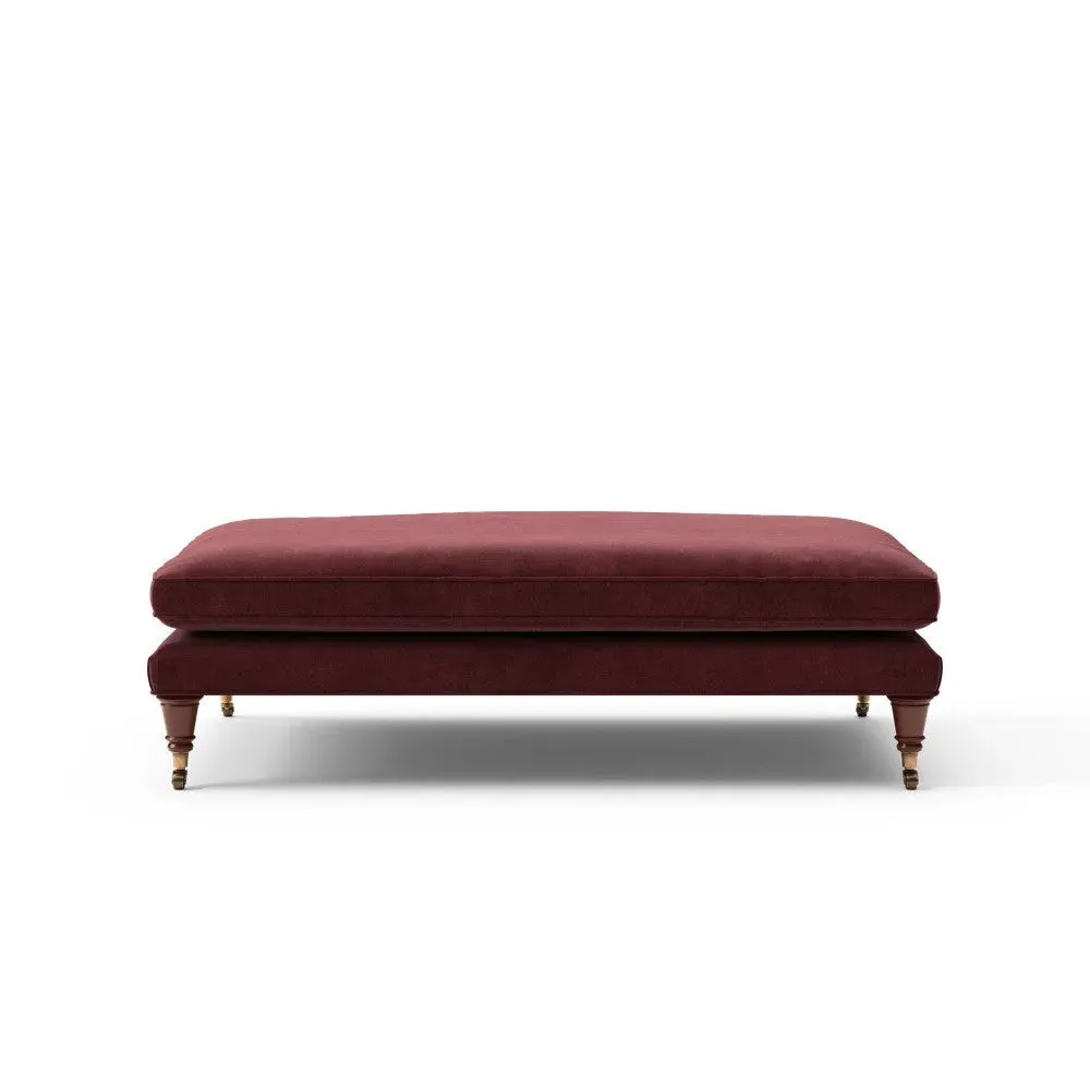 Foot Stool - Dark Rosehip, Matt Velvet