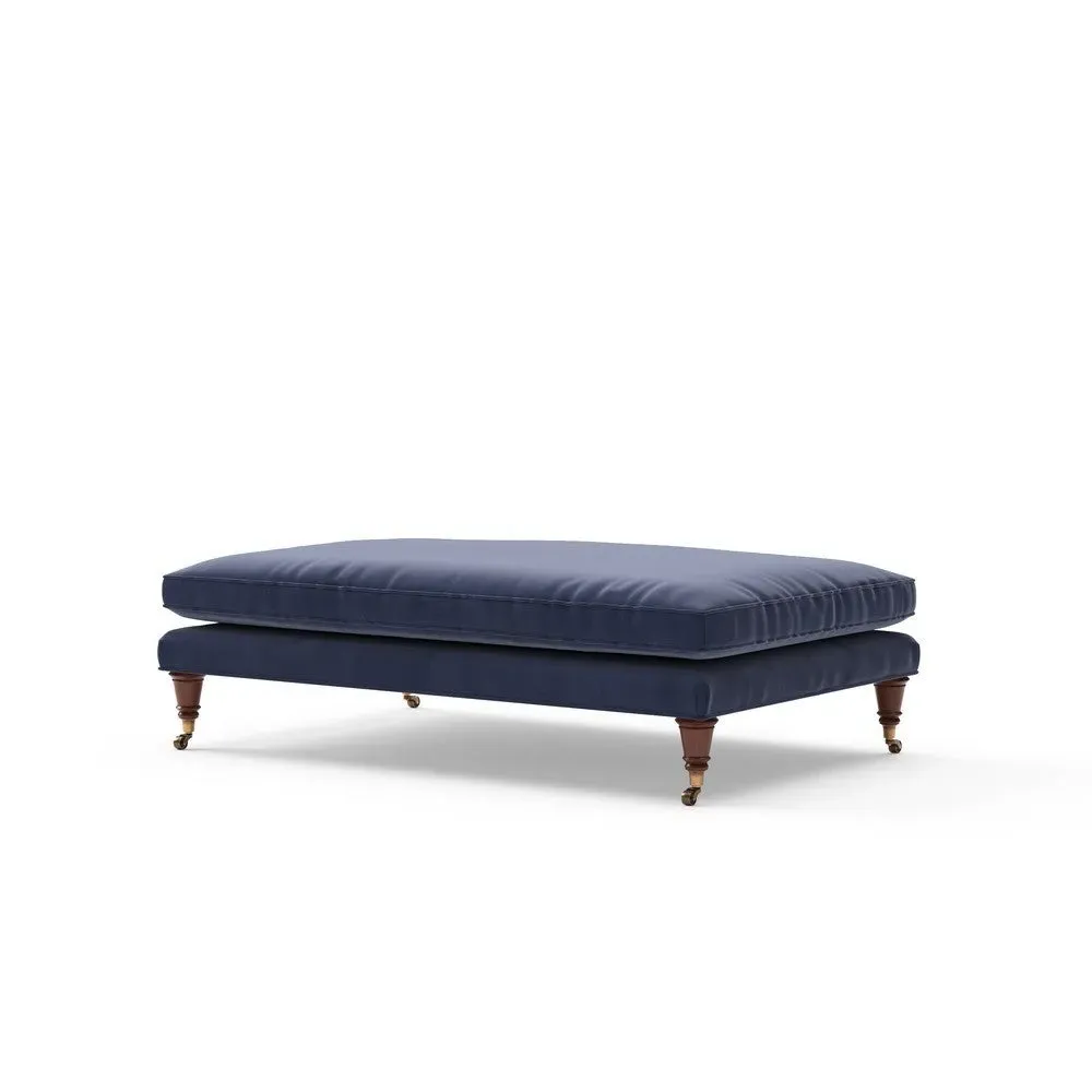 Foot Stool - Deep Blue, Matt Velvet