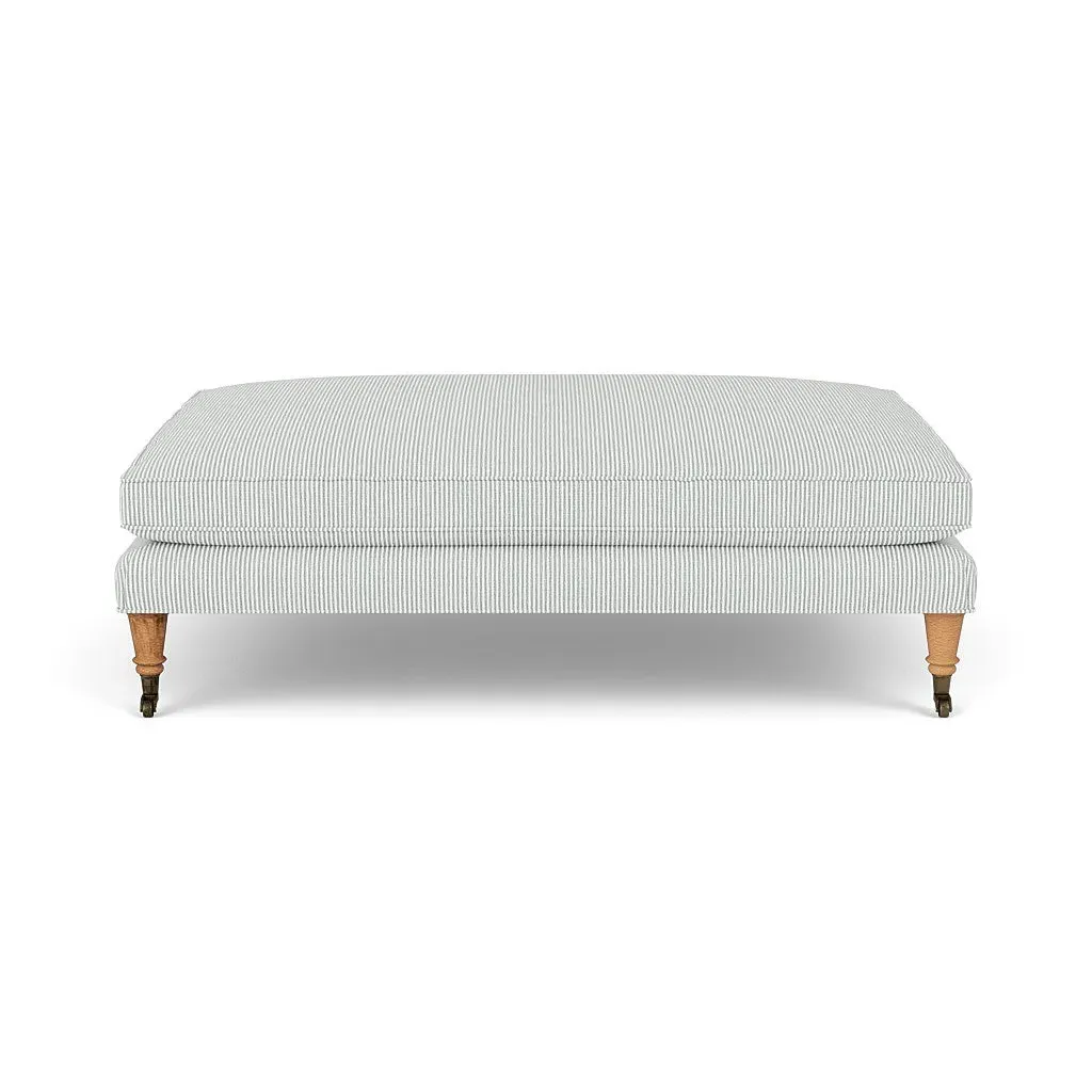 Broadway Stripe Footstool - Duck Egg by The Cotswold Company, alternate view