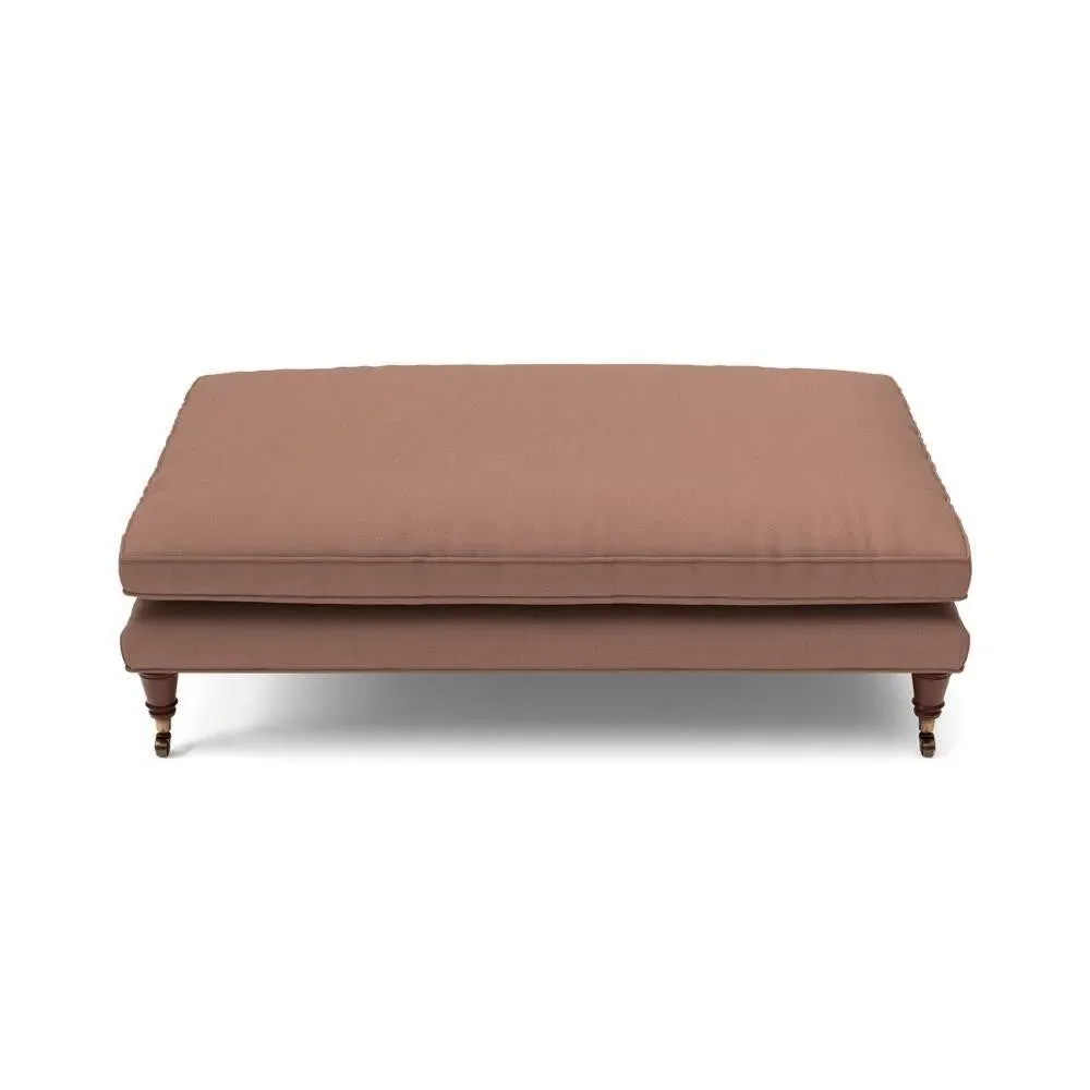 Foot Stool - Dusky Blush, House Linen Mix