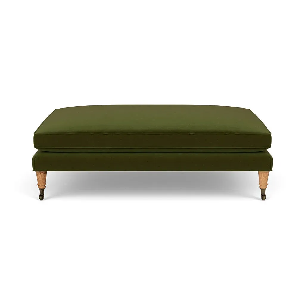 Cotswold Foot Stool - Forest Green, Matt Velvet by The Cotswold Company, image 2