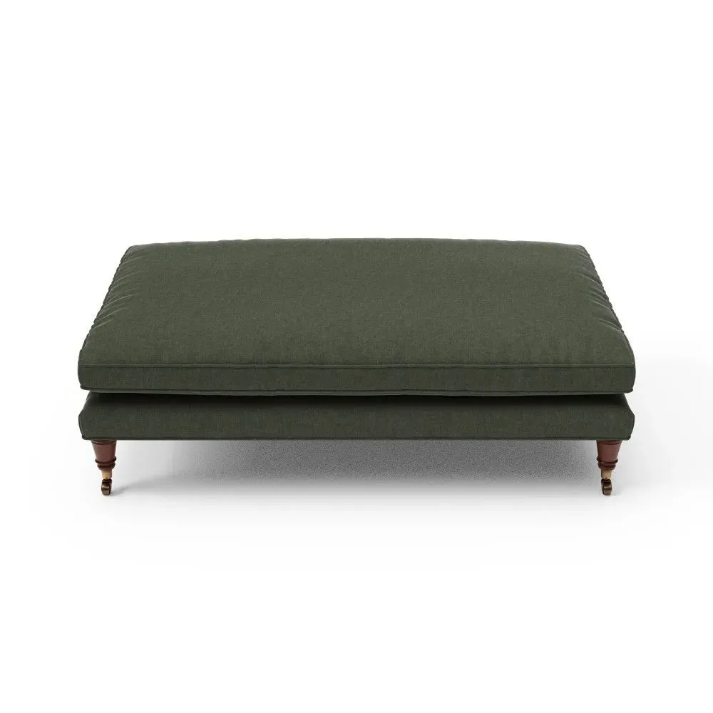 Foot Stool - Green, Eco Chenille