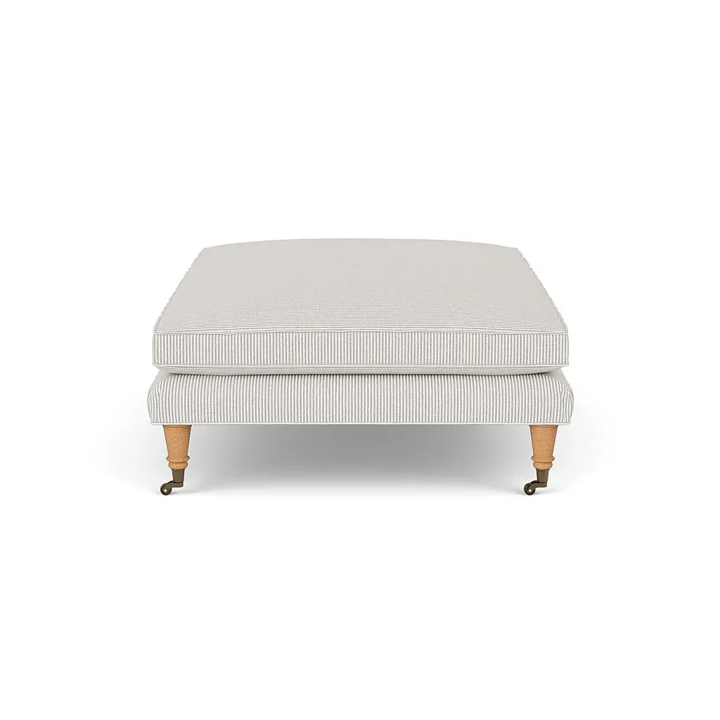 Broadway Stripe Footstool - Grey by The Cotswold Company, image 3